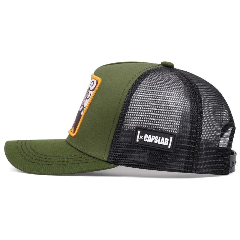 New High Quality Outdoor Sport Black Panther Baseball Cap Spring And Summer Embroidered Adjustable Unisex Hip Hop Dad Mesh Hat