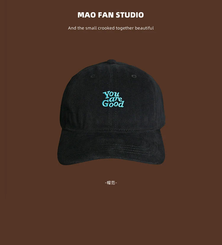 Brown Peaked Cap Men's and Women's Summer Fashion Casual American Retro Soft Top Baseball Cap Small Sun Protection Hat