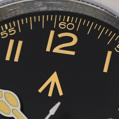 Militado ML08 Vintage Black Watch VH31 Sweep Quartz Wristwatch Ar Sapphire Crystal Luminous C3 BGW9 100 Waterproof Watches Man
