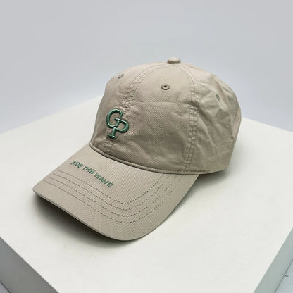New Unisex Korean Embroidered GP Letters Baseball Hats Casual Breathable Retro Sunshade Peaked Caps Versatile Fashion Outdoor