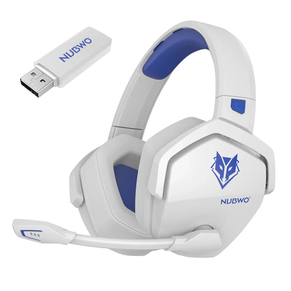 NUBWO G06 Dual Wireless Headsets Gamer with Microphone for PS5, PS4, PC, Mobile, Switch, 2.4GHz Bluetooth 5.3 Gaming Headphones