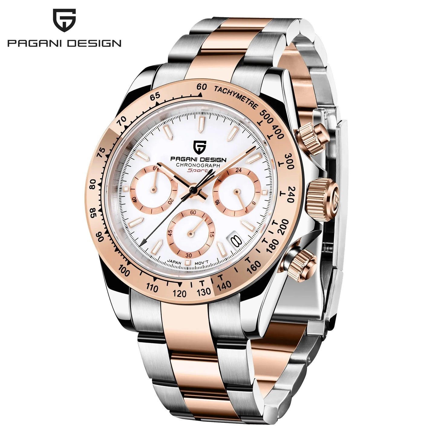 PAGANI DESIGN Men Exquisite Quartz Watch Luxury Choice VK63 Sapphire Mirror Stainless Steel Calendar Small Three-Pin Chronograph