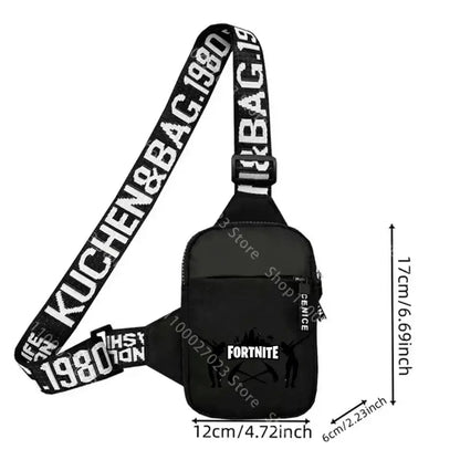 Fortnites Adult Shoulder Bag Sports Casual Lightweight Mini Phone Bags Cartoon Game Figure Printed Men Crossbody Chest Pack Gift
