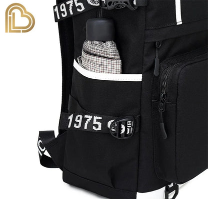 Ultima Knight F-Fortnited Battle Royale Backpack with USB Charging Anime Figures Study Stationery Compartment for Students