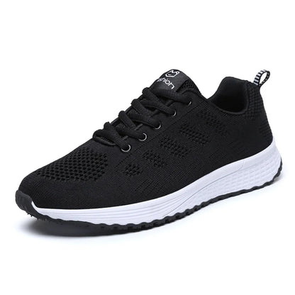 Sneakers da donna alla moda, leggere, scarpe da corsa, scarpe sportive per attività all’aperto, scarpe da corsa comode in rete traspirante, con cuscinetto d’aria e allacciatura con lacci
