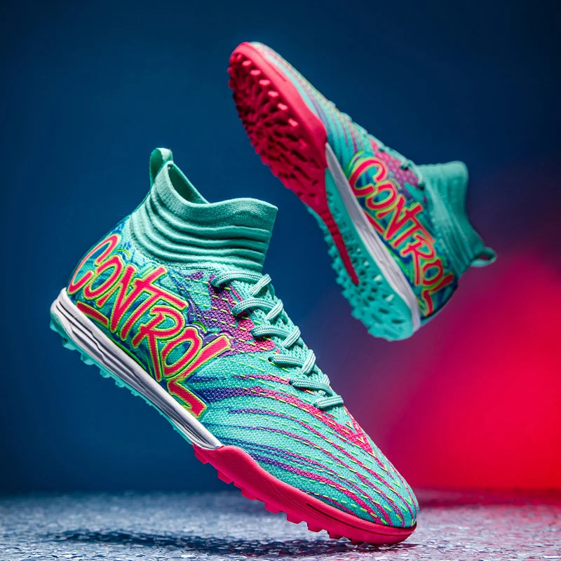 Chaussures de football originales pour hommes, baskets de sport décontractées pour enfants, chaussures de terrain en herbe unisexe pour garçons