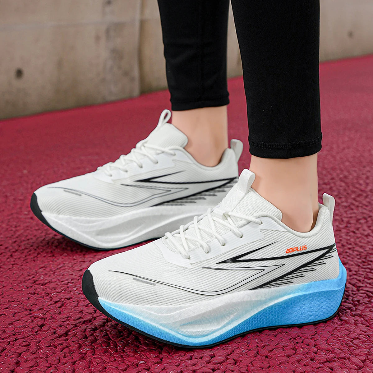 Scarpe sportive unisex alla moda in rete traspirante, scarpe da corsa professionali, scarpe sportive comode con lacci per il fitness all’aperto da uomo