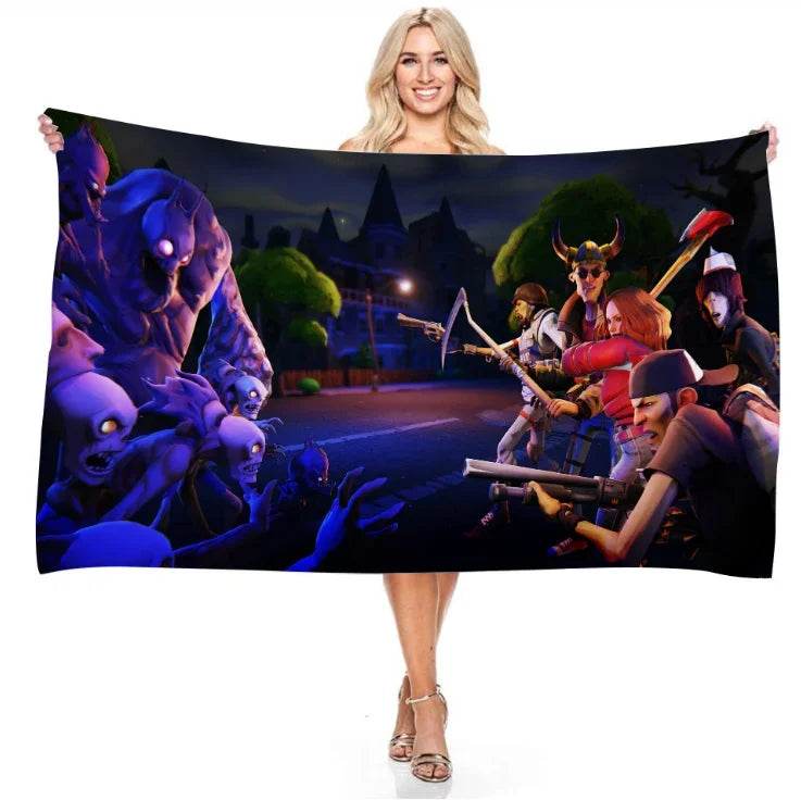 Fortnites Beach Towel Game Fortress Night Digital Printing Rectangular Shower Towel Microfiber Bath Towels Adult Travel Vacation