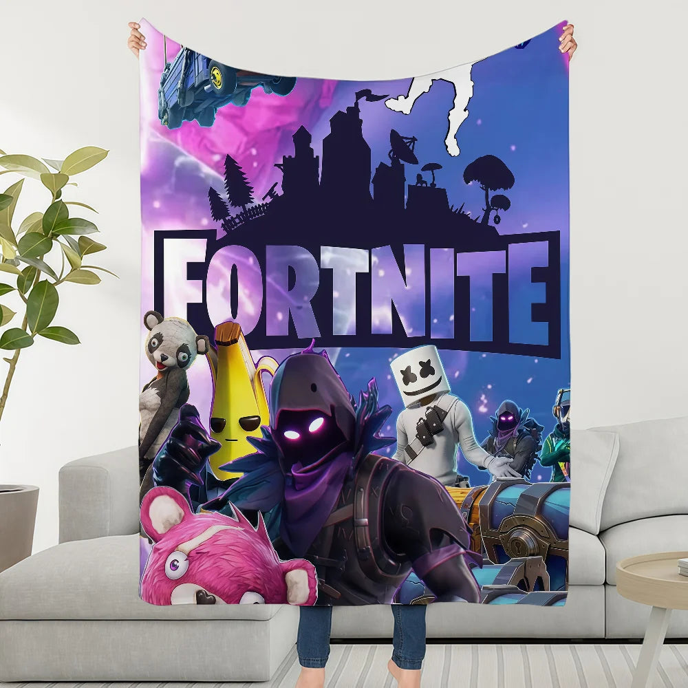 Blanket Throw Super Cosy Plush Living F-FORTNITES-ES Game Room Sofa Couch Childish Birthday Gifts