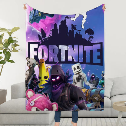 Blanket Throw Super Cosy Plush Living F-FORTNITES-ES Game Room Sofa Couch Childish Birthday Gifts