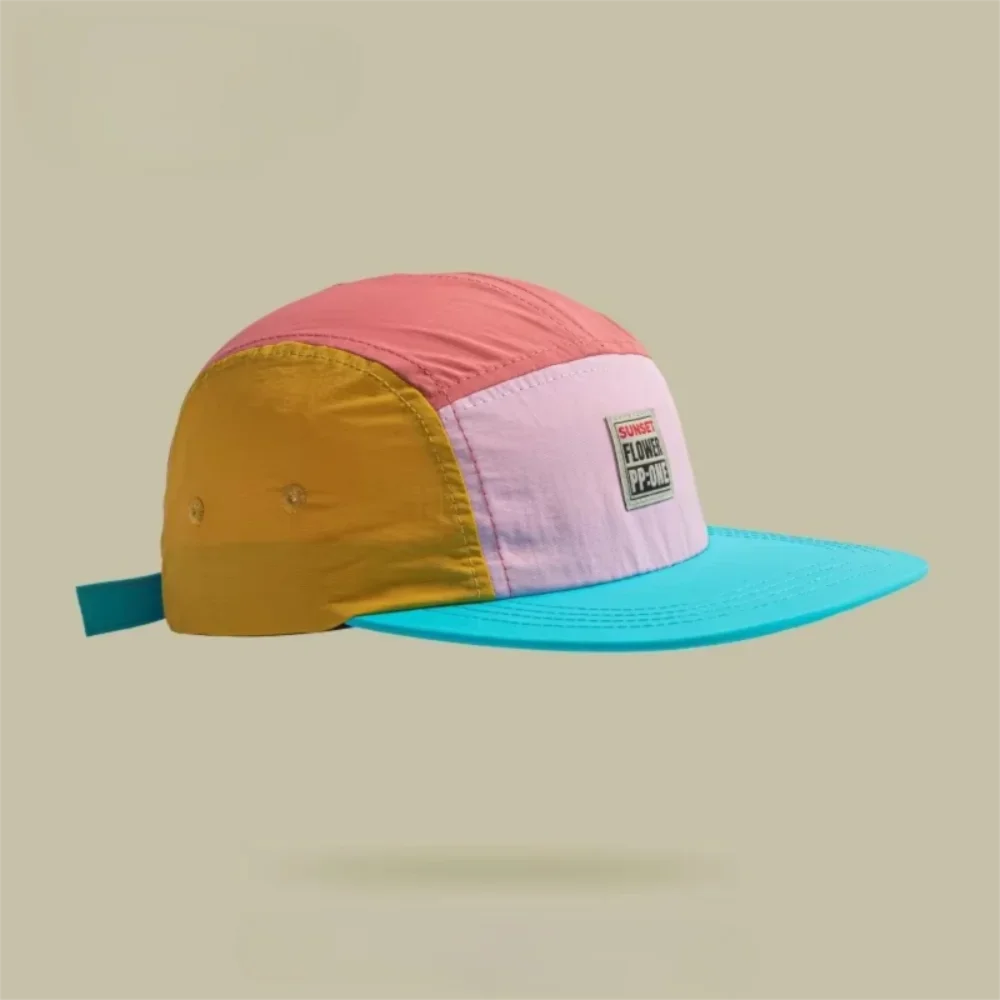 Retro Japanese Style Hip-hop Hats 5 Panel Thin Flat Brimmed Baseball Cap Quick-drying Breathable Sunscreen Hat Unisex