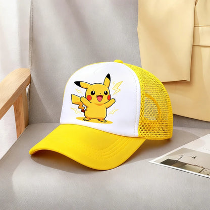 Pokemons Baseball Cap Boys Girl Pikachu Cartoon Character Hat Anime Canvas Hats Sport Outdoor Casual Sunshade Caps Birthday Gift