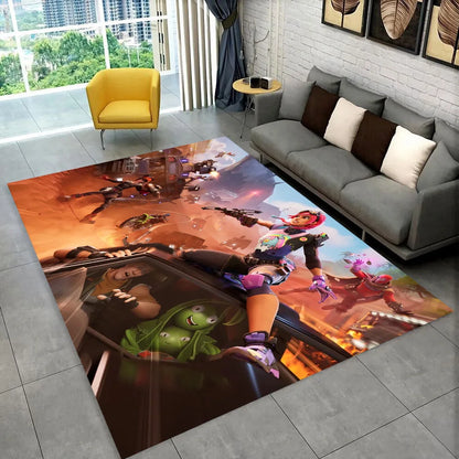 F-Fortnites Cartoon Game Carpet Rug for Playroom Bedroom Living Room Sofa Home Doormat Decor,Area Rug Non-slip Floor Mat Gift