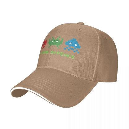Videojuego de disparos «Space Invaders» «Venimos en paz» Gorra resistente para todas las estaciones Gorra de verano para mujer