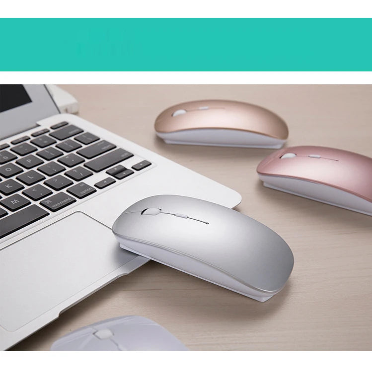 New Charging Type-c Wireless Mouse +USB Dual Receiver Mute Ergonomic Design 1000/1200/1600 Three-speed DPI
