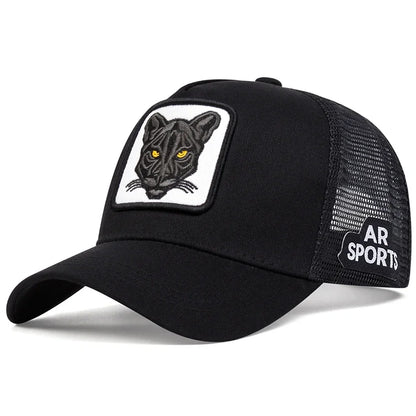 Fashion Cat Embroidery Baseball Cap Summer Breathable Mesh Caps adjustable Hip Hop Trucker Hats Men Women Outdoor sun Hats