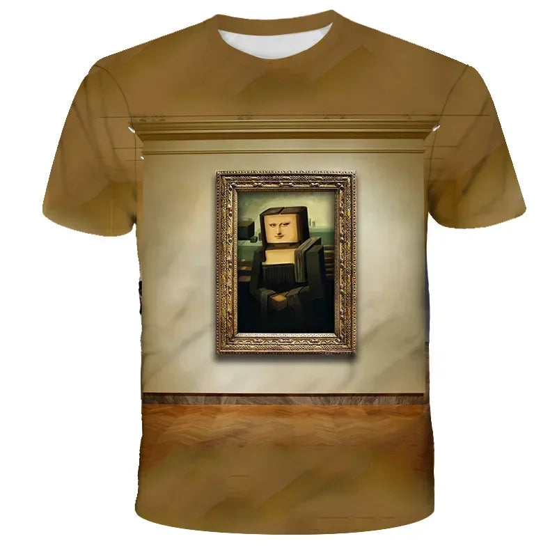 Boys T Shirt Minecraft Popular Tops 3D Printed Casual Summer Cute Boys Girls Building Blocks Cartoon T-shirt Inside Outside Mc