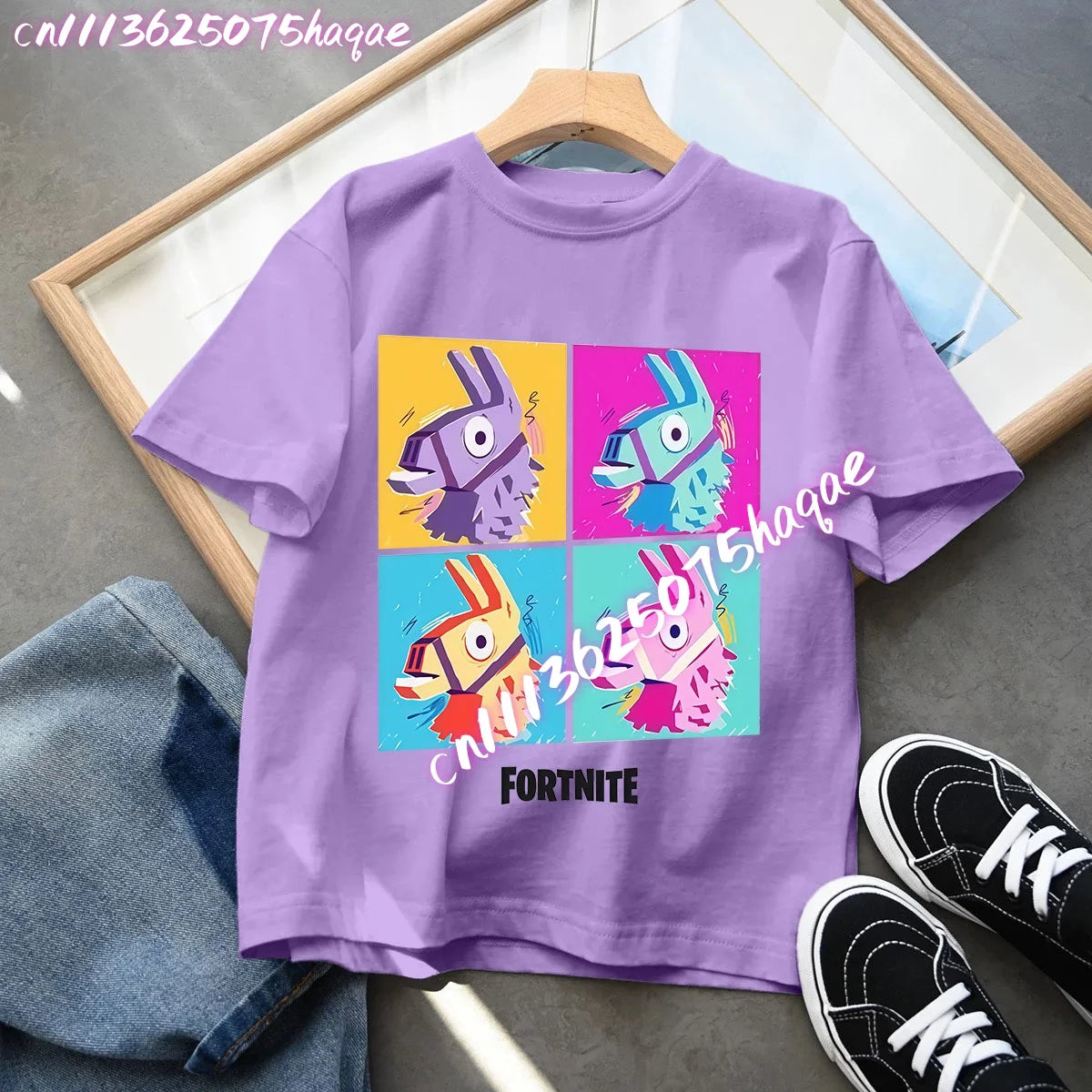 Fortnites Children T-Shirts Anime Printed Figures Tops Cartoon Fortress Night Summer Clothes Girls Short Sleeves Pullover Tees