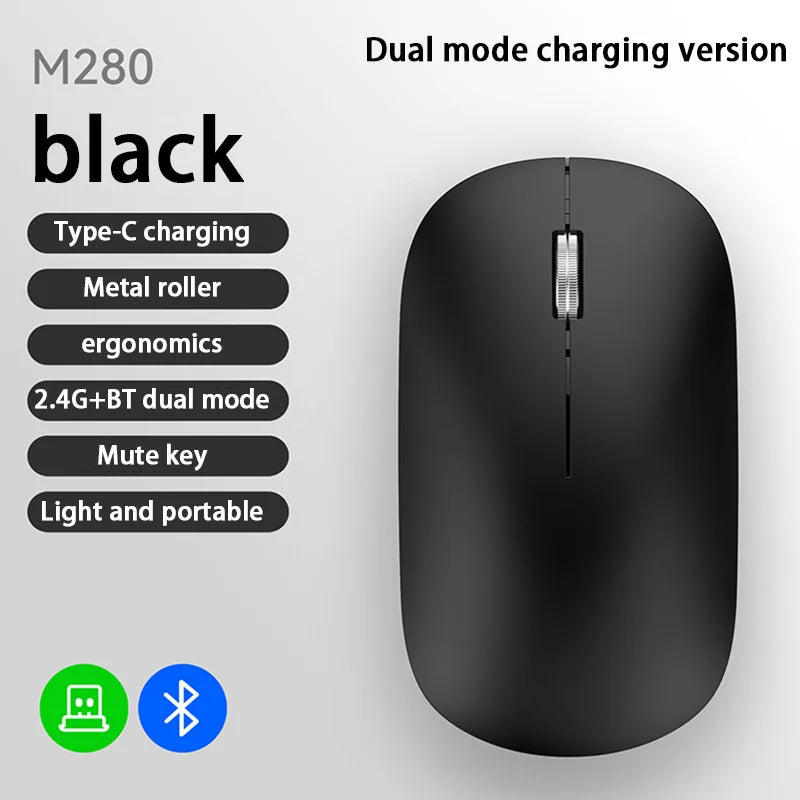 Lenovo Bluetooth Wireless Mouse 2.4G Dual Mode DPI Adjustable Type-C Rechargeable Silent Ergonomic Portable Office Mouse 2026 ﻿