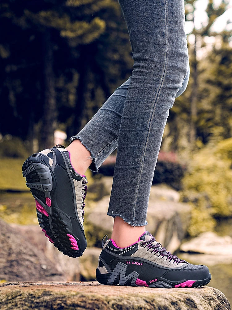 Scarpe da trekking per appassionati di attività all’aria aperta - Scarpe da trekking impermeabili da uomo - Scarponi da montagna - Scarpe tattiche da caccia nel bosco in vera pelle