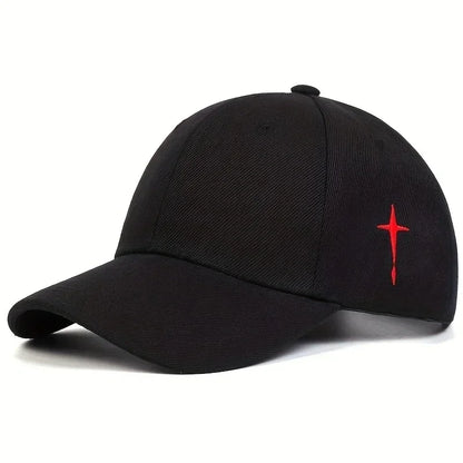 Unisex Cross Embroidery Snapback Baseball Caps Spring and Autumn Outdoor Adjustable Casual Hats Sunscreen Hat