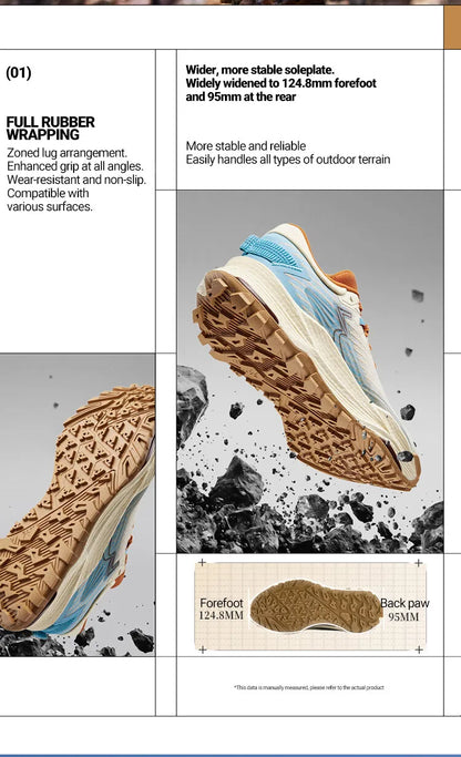 361 Degrees WUXIA 2.0 – Leichter, weicher, luftiger Sneaker mit federnder Dämpfung und rutschfester Sohle für Outdoor- und Wanderaktivitäten, vielseitig einsetzbar, Herren 672542201