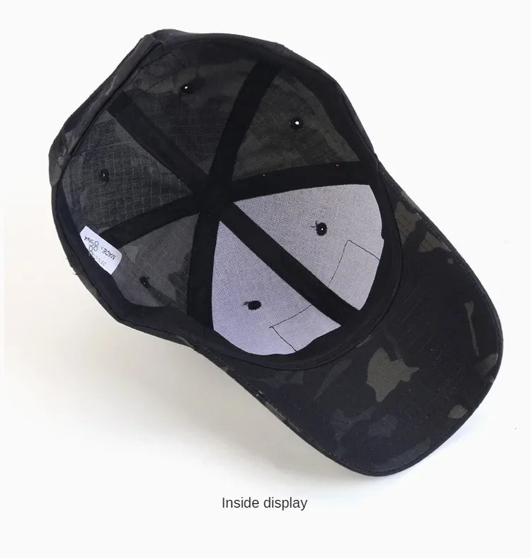 Camouflage Baseball Cap Outdoor Men's Tactical CP Adjustable Hat Sports Cycling Duck Tongue Cap