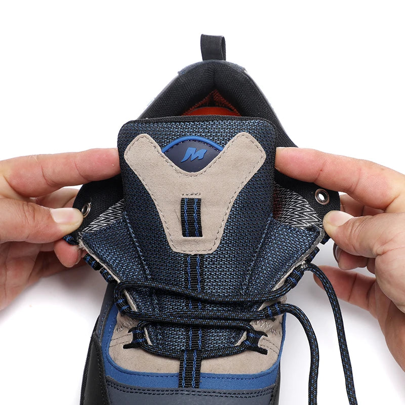 Scarpe da trekking per appassionati di attività all’aria aperta - Scarpe da trekking impermeabili da uomo - Scarponi da montagna - Scarpe tattiche da caccia nel bosco in vera pelle