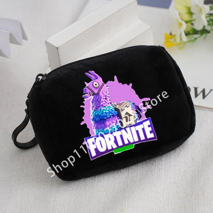Fortnite Boys Girls Plush Coin Purse Cute Fashion Portable Wallet Cartoon Anime ID Card Storage Bag Children Birthday Gifts