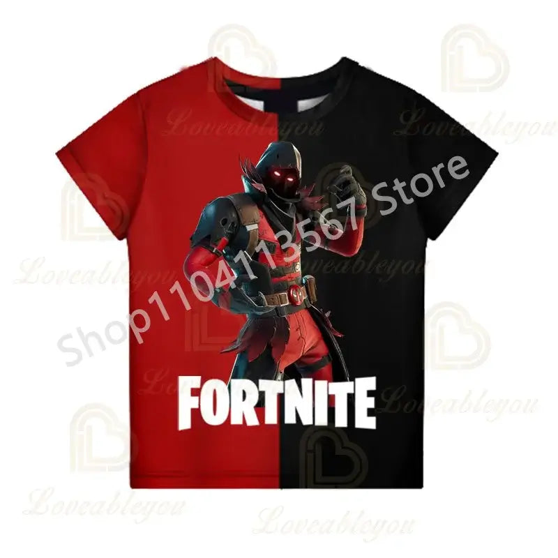 2-teiliges Set F-Fortnited Victory 3D-T-Shirt und Shorts für Kinder, Oberteile für Mädchen und Jungen, Battle-Royale-Kleidung, Harajuku-Tees, Hero-Kinder-T-Shirt