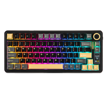 EPOMAKER X AULA EA75 MAX 75% ANSI US Layout Hot-Swap Gasket Wired/BT/2.4GHz Wireless Mechanical Keyboard with Screen & Knob
