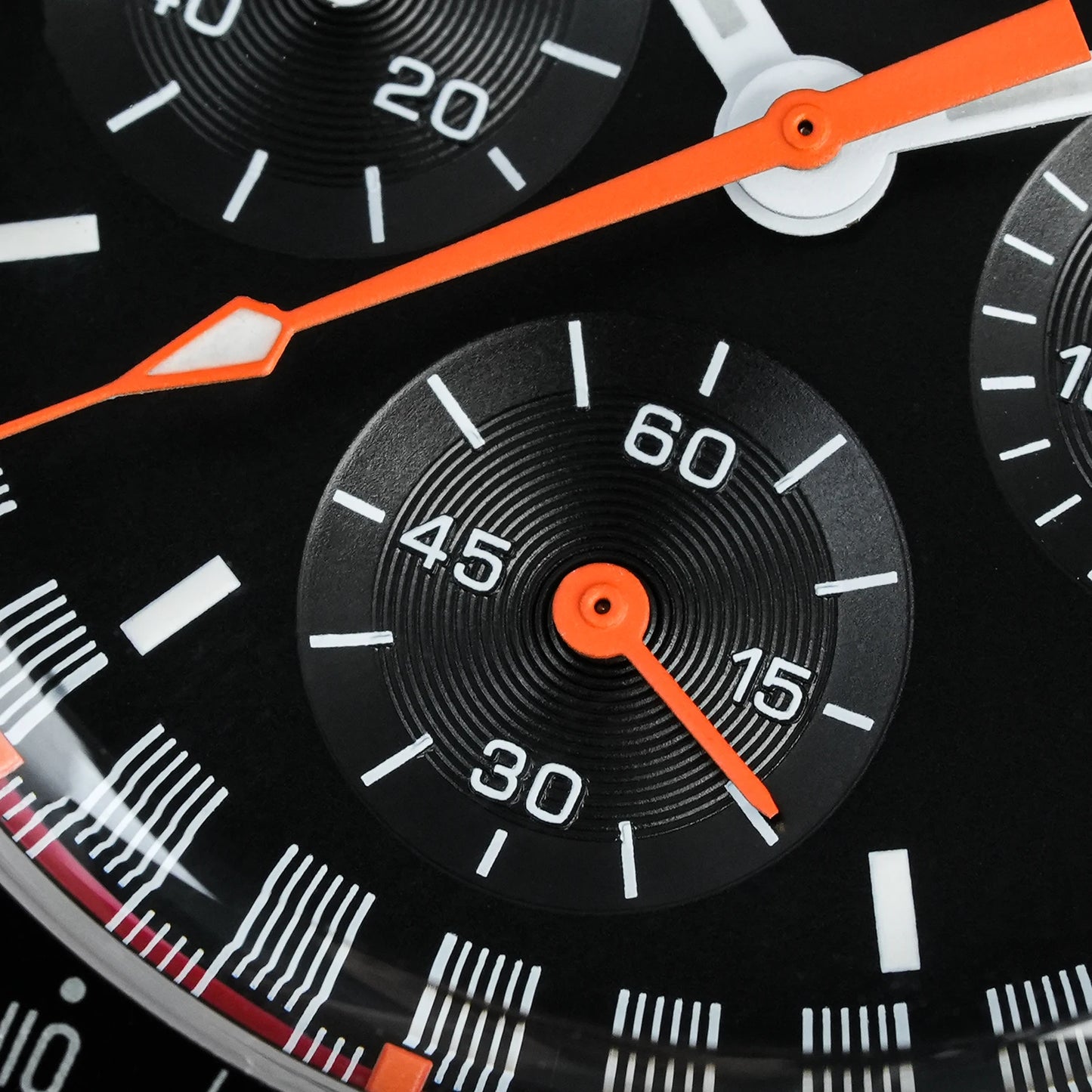 Watchdives WD1863 Watch VK63 Quartz Chronograph Movement Bubble Sapphire Crystal 100m Waterproof Luminous 39mm Vintage Watches