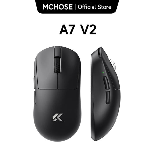 MCHOSE A7 V2 let trådløs gamingmus med dobbelt 8,000Hz pollingfrekvens, PAW3950 TI, til gaming, esports og kontor