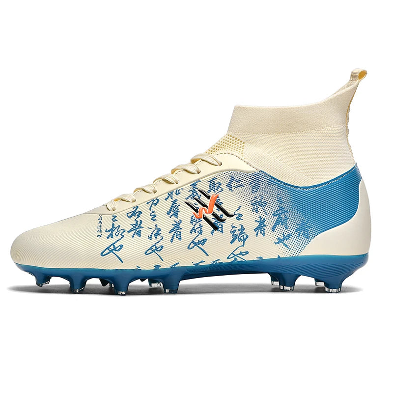 Nouvelles bottes de Football hommes chaussures de Football crampons chaussure de Football professionnelle hauts pointes antidérapantes pour grands garçons large baskets d'entraînement