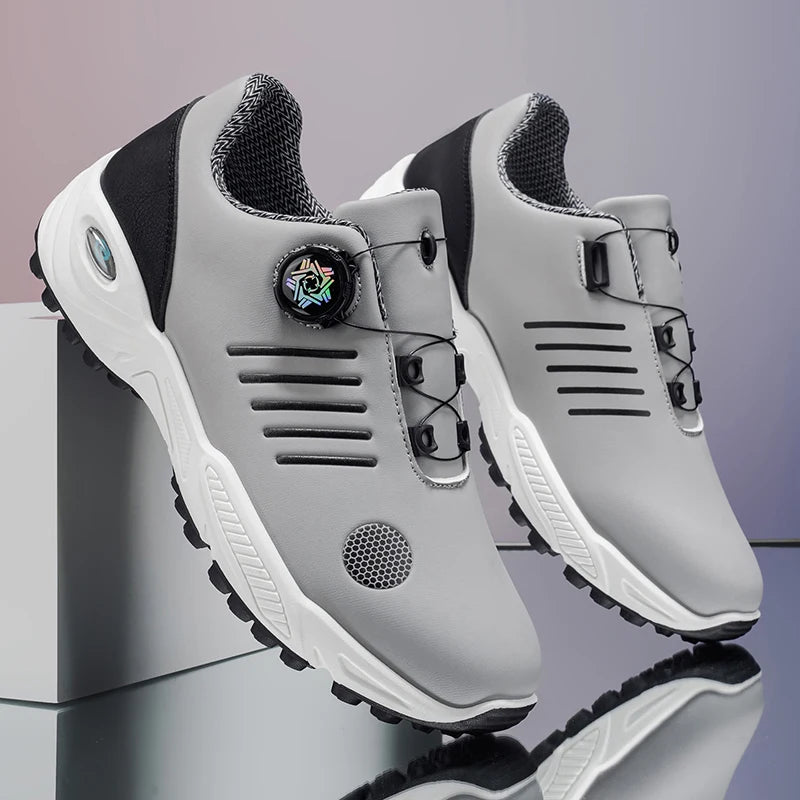 Chaussures de sport sans lacets pour hommes, avec amorti d'air, antichoc, antidérapantes, pour le golf, l'entraînement en extérieur, les trajets professionnels, chaussures polyvalentes pour hommes 9
