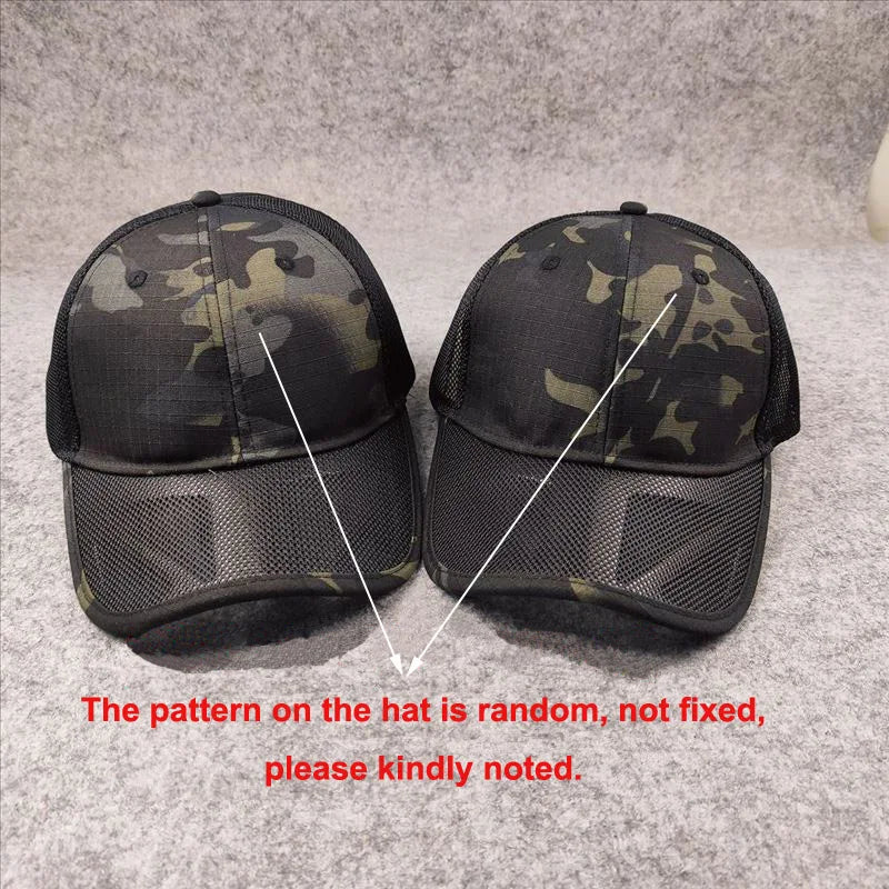 Gorra de béisbol de malla transpirable de verano para hombre, talla grande, ajustable, gorra casual de camuflaje para actividades al aire libre y en la selva, para hombre, 62 cm