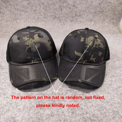 Gorra de béisbol de malla transpirable de verano para hombre, talla grande, ajustable, gorra casual de camuflaje para actividades al aire libre y en la selva, para hombre, 62 cm