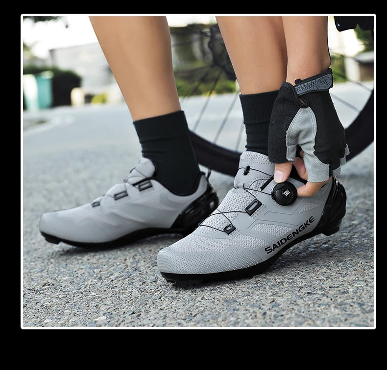 Nouvelles chaussures de cyclisme unisexes, professionnelles, légères, luxueuses, originales, pour route, VTT, course, vélo de mode, vélo de ville, sports de rue