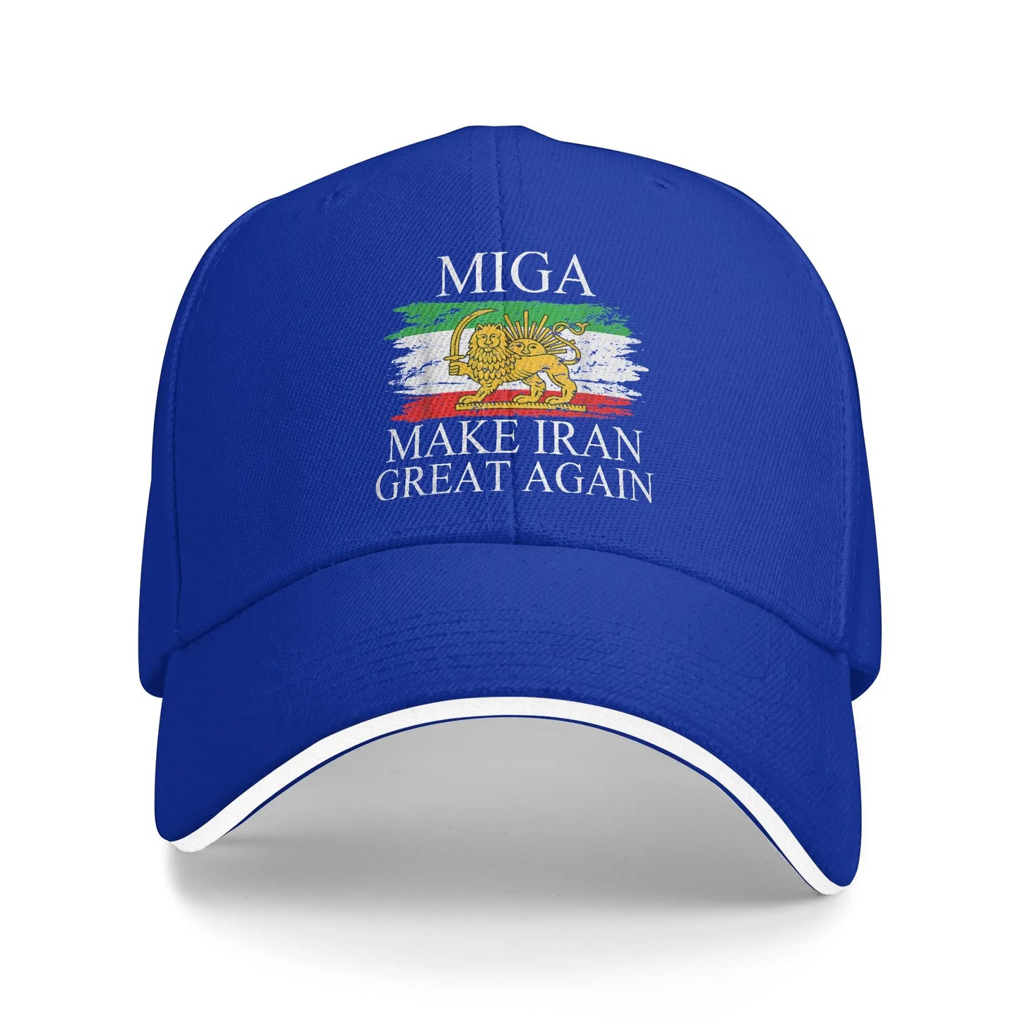 Make Iran Great Again Emblem Of Iran MIGA Gift Sun Baseball Cap Summer Unisex Trucker Hat High Quality Baseball Caps