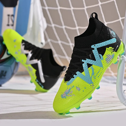 Chaussures de Football pour hommes, chaussures de sport professionnelles, ongles longs FG, crampons de sport de plein air, chaussures d'entraînement antidérapantes