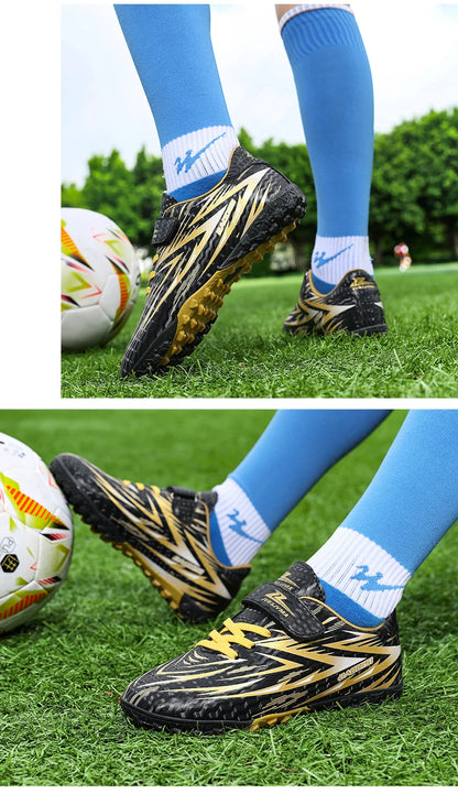 Nouvelles chaussures de Football enfants antidérapant société crampons chaussures de Football enfants salle terrain de Football bottes rapide professionnel Sneaker28-39