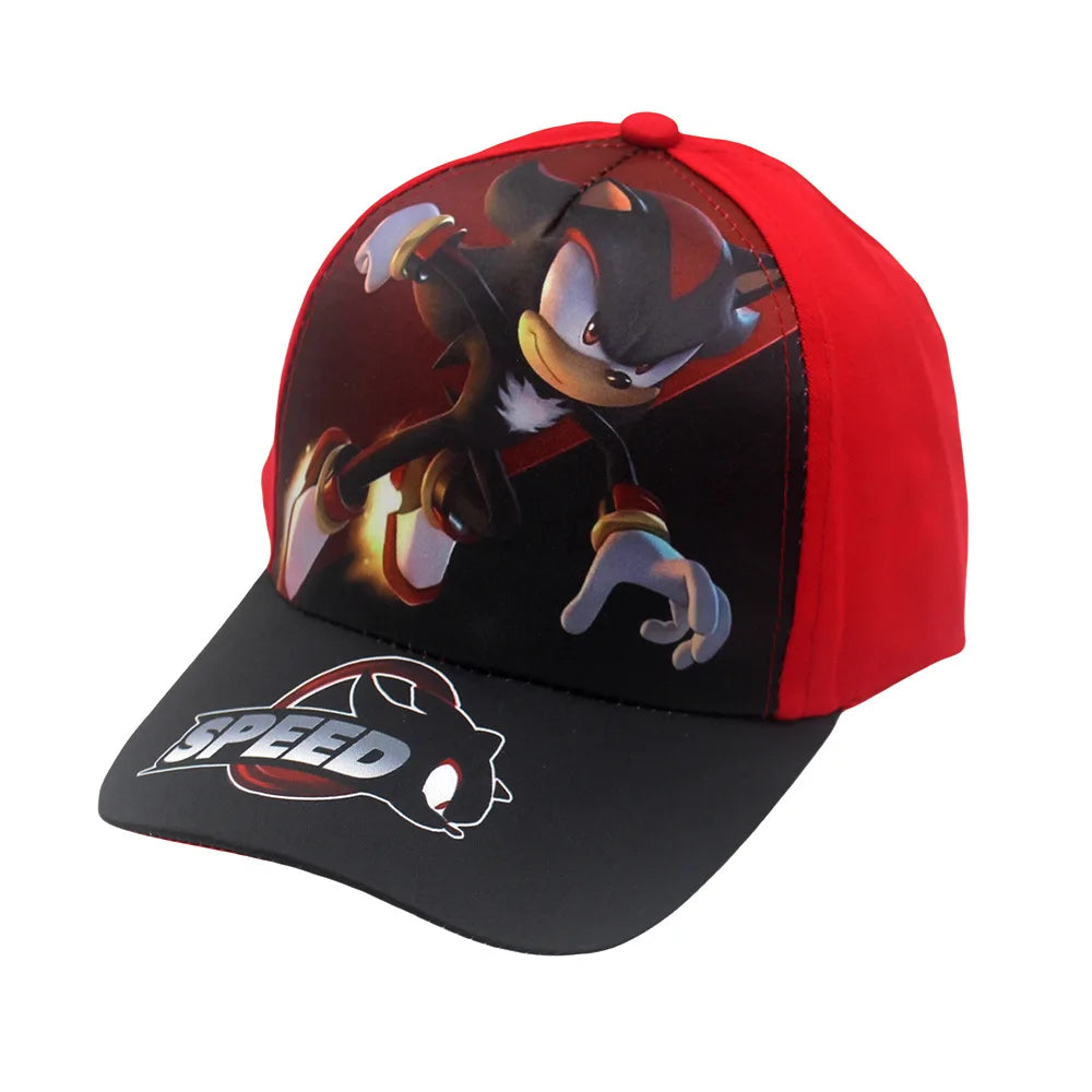 Última novedad: gorra de béisbol infantil ajustable de 48-54 cm con estampado Sonic, colas de anime, Knuckles, sombrero de sol Shadow, erizo azul, gorra para bebé para actividades al aire libre, regalo