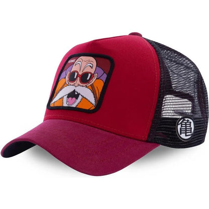 Șapcă Dragon Ball Son Goku de vară pentru călătorii, cu cozoroc, pentru bărbați, brodată, în stil hip-hop, cu vizieră de soare, șapcă de camionagiu ajustabilă din plasă