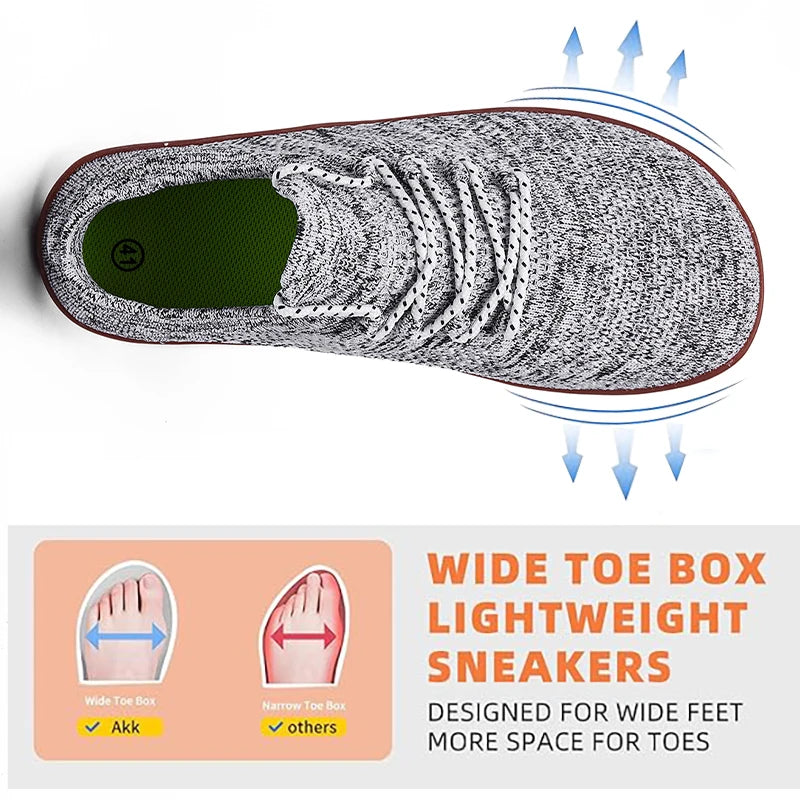 Scarpe minimaliste unisex "a piedi nudi": sneakers leggere, traspiranti e con punta larga, ideali per passeggiate casual all’aperto