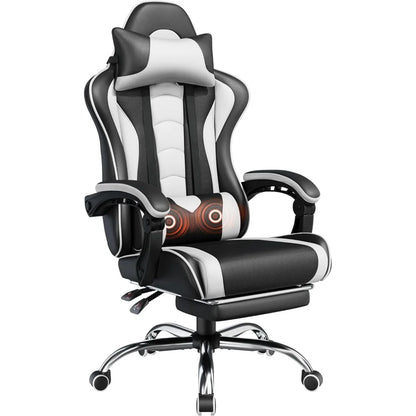 Chaise de jeu ergonomique personnalisable avec siège et appui-tête pivotant, chaise de jeu vidéo réglable avec soutien lombaire de Massage