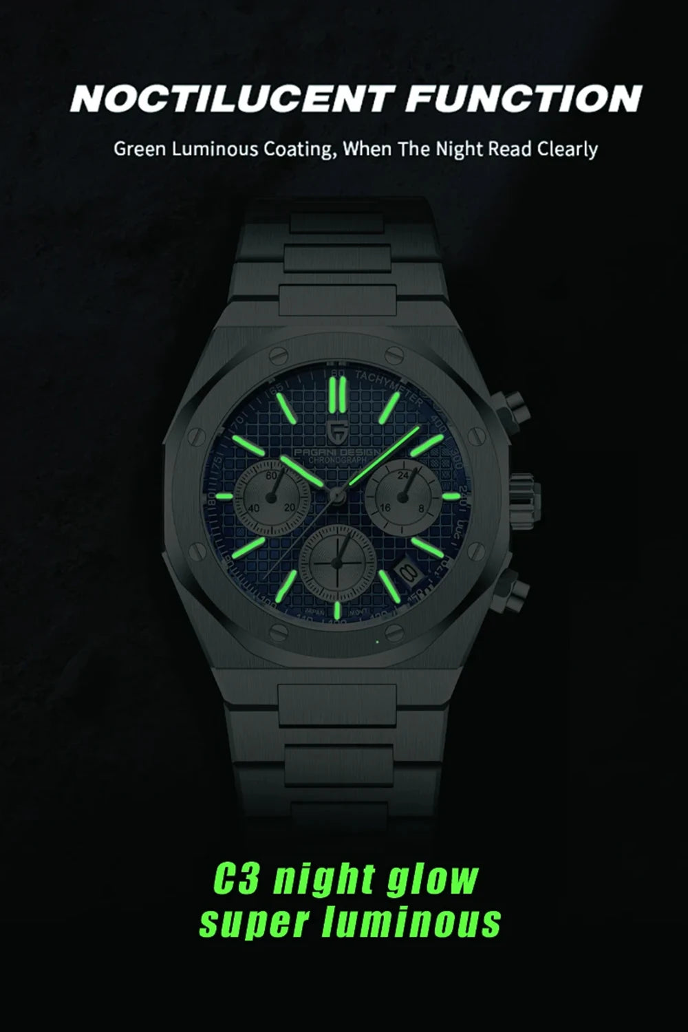 Pagani Design 2026 New VK63 Men's Business Quartz Watch Sapphire Stainless Steel 20Bar Waterproof Sports Chronometer Code Watch