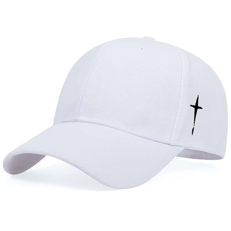 Unisex Cross Embroidery Snapback Baseball Caps Spring and Autumn Outdoor Adjustable Casual Hats Sunscreen Hat