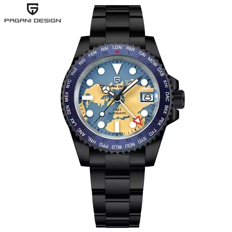 PAGANI DESIGN V4 40MM GMT NH34 Luxury Men's Watches Top Fashion Automatic Mechanical Watches for Men Sapphire Waterproof Clock