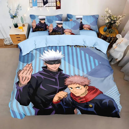 Znani japonski kompleti posteljnine z motivi iz animejev, komplet posteljnine Jujutsu Kaisen, komplet posteljnine Satoru Gojo za najstnike, fante in odrasle