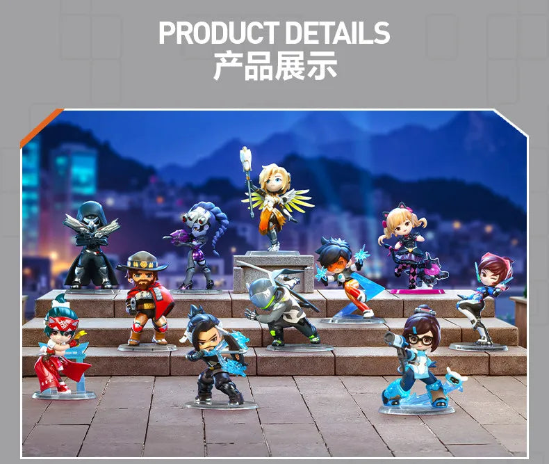 POP MART Overwatch Play of The Game Series Original Blind Box Surprise Mystery Box Cute Anime Action Figure Ornaments Figurines